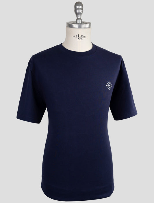 Kiton Knt Blue Cotton T-Shirt