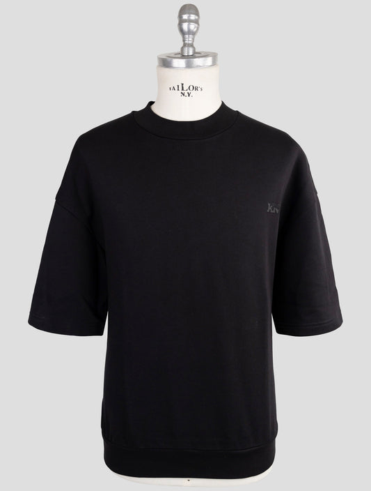 Kiton Knt Black Cotton T-Shirt