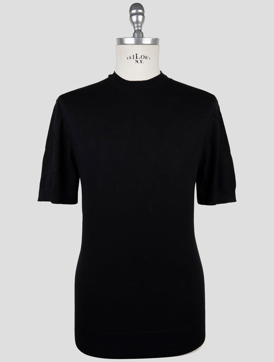 Kiton Knt Black Cotton Shirt
