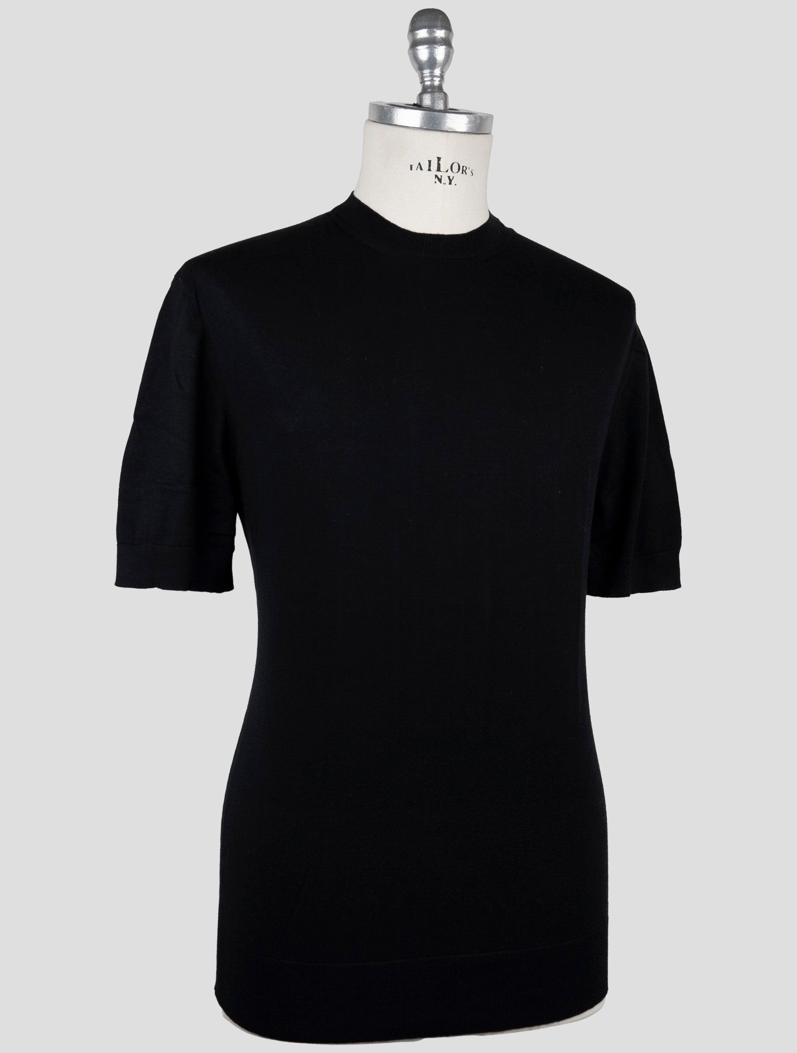 Kiton Knt Black Cotton Shirt