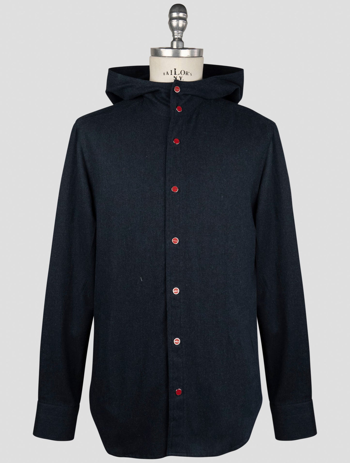 Kiton Blue Cotton Shirt Mariano