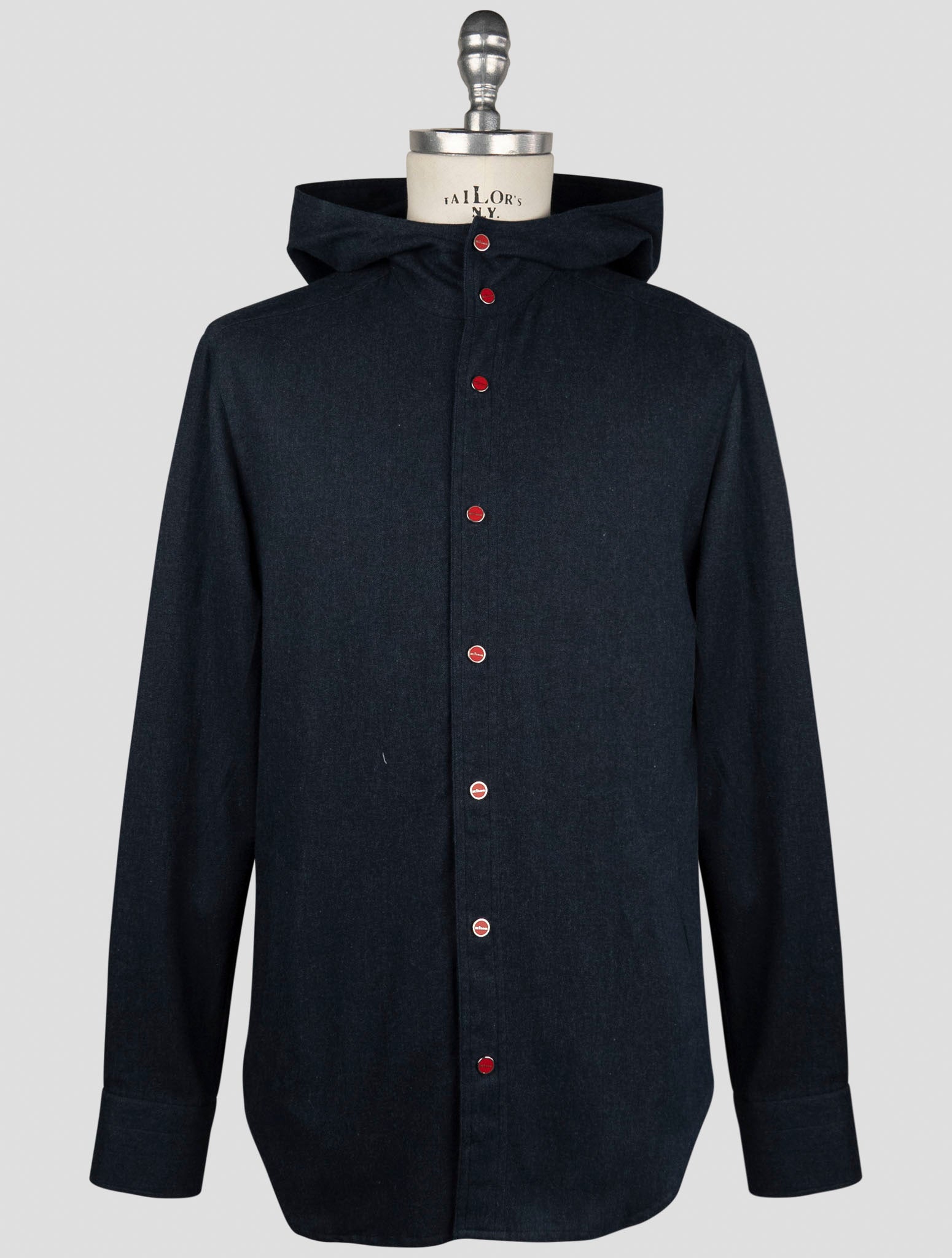 Kiton Blue Cotton Shirt Mariano
