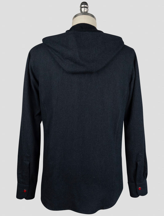 Kiton Blue Cotton Shirt Mariano