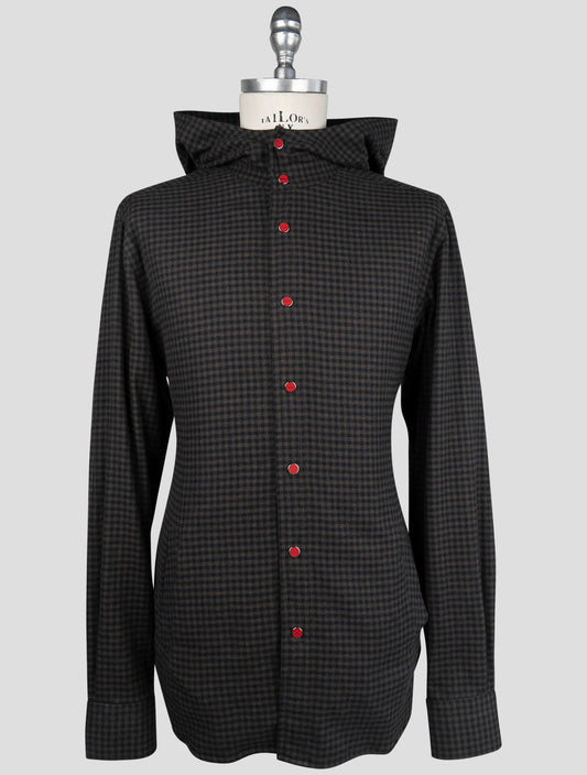 Kiton Brown Cotton Shirt Mariano