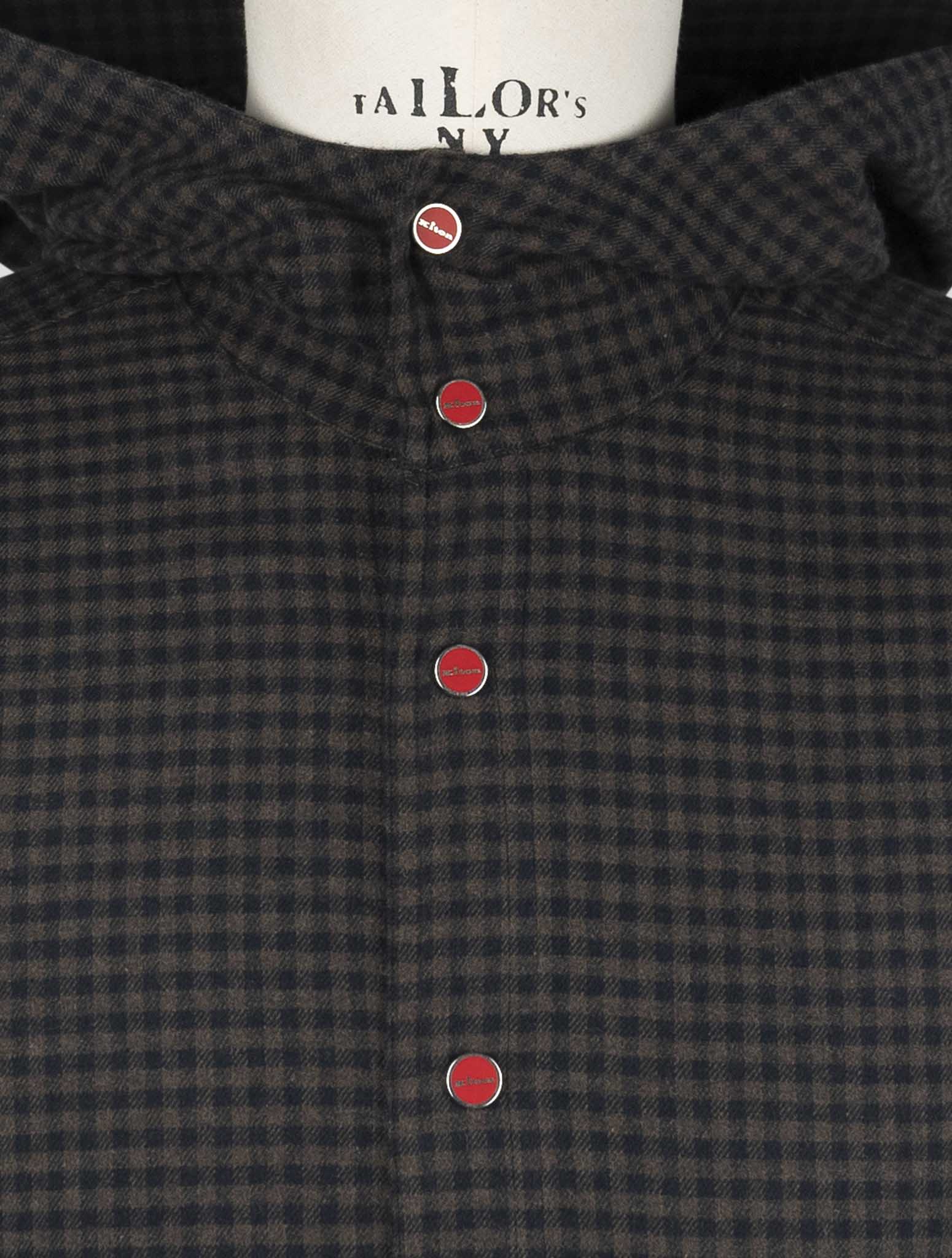 Kiton Brown Cotton Shirt Mariano