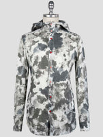 Kiton Gray White Linen Shirt Mariano