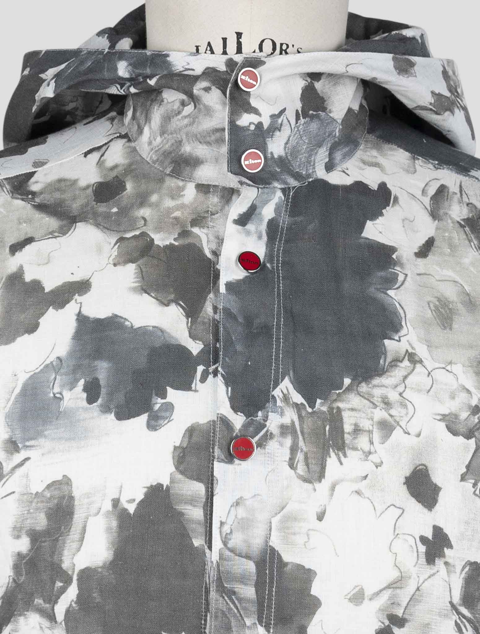 Kiton Gray White Linen Shirt Mariano