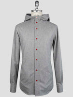 Kiton Gray Virgin Wool Shirt Mariano