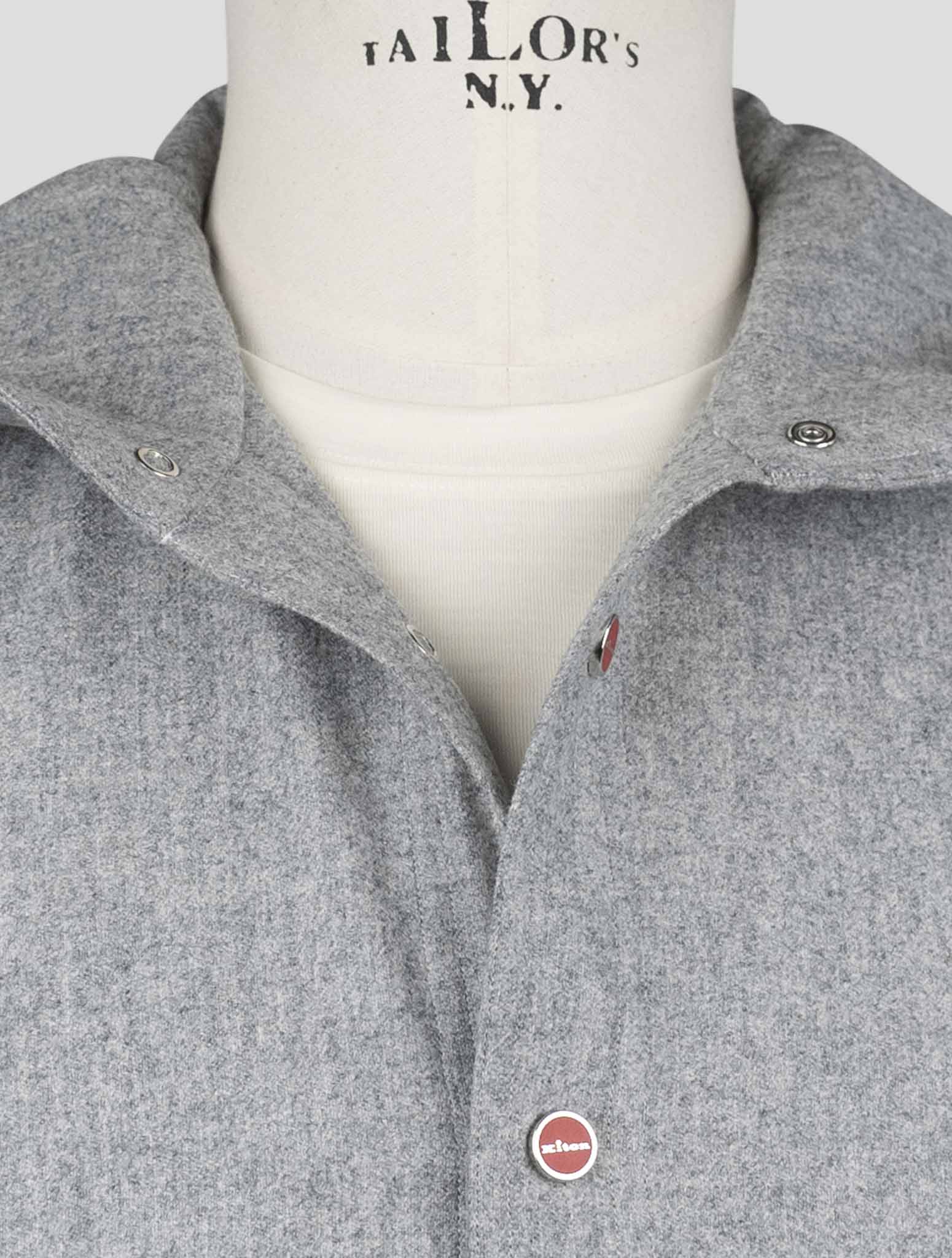 Kiton Gray Virgin Wool Shirt Mariano