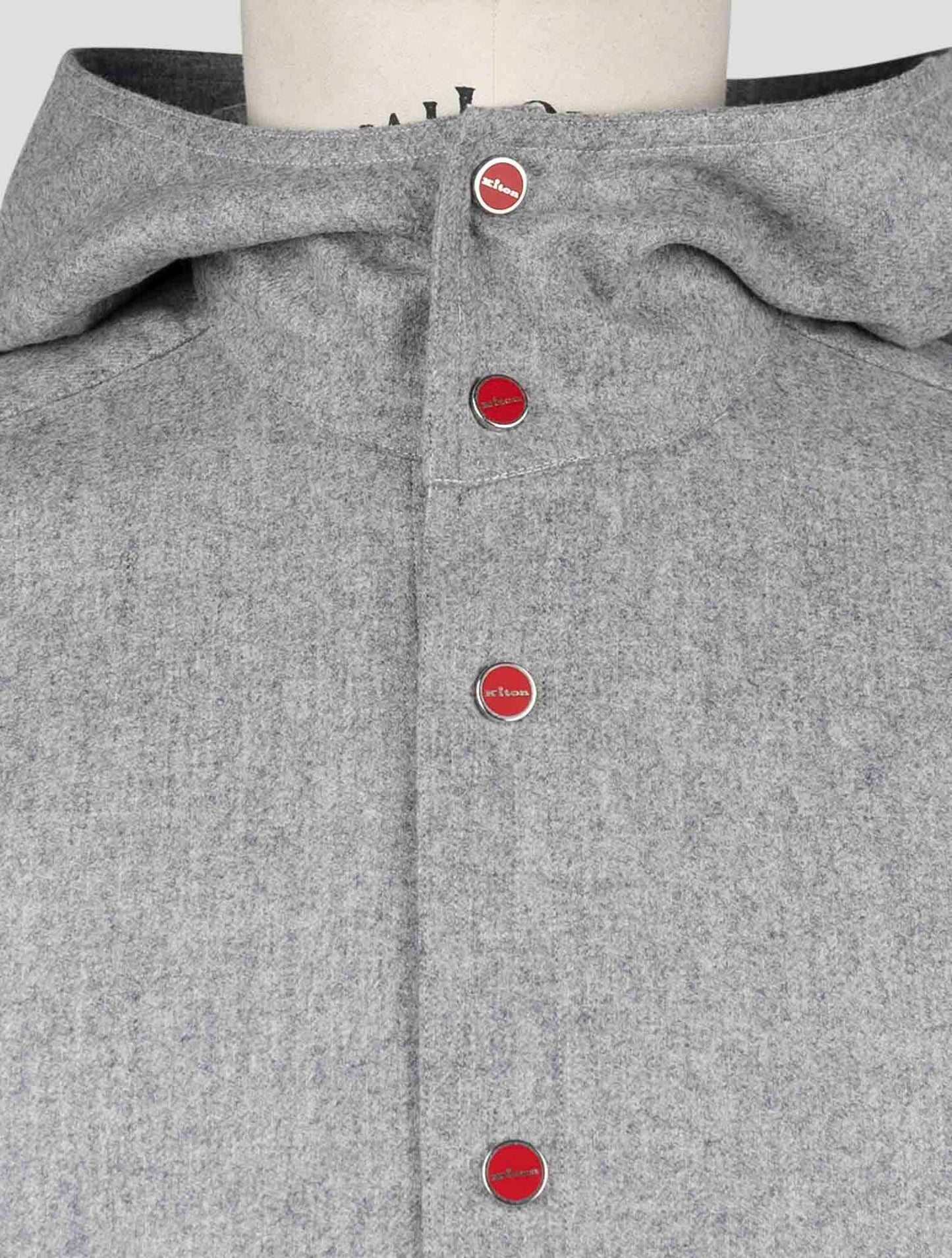 Kiton Gray Virgin Wool Shirt Mariano