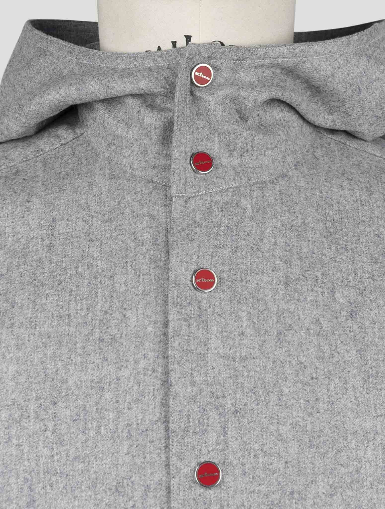 Kiton Gray Virgin Wool Shirt Mariano