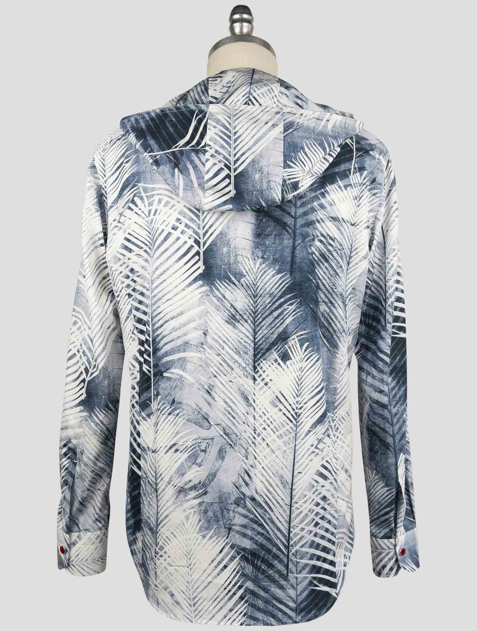 Kiton Blue White Cotton Shirt Mariano