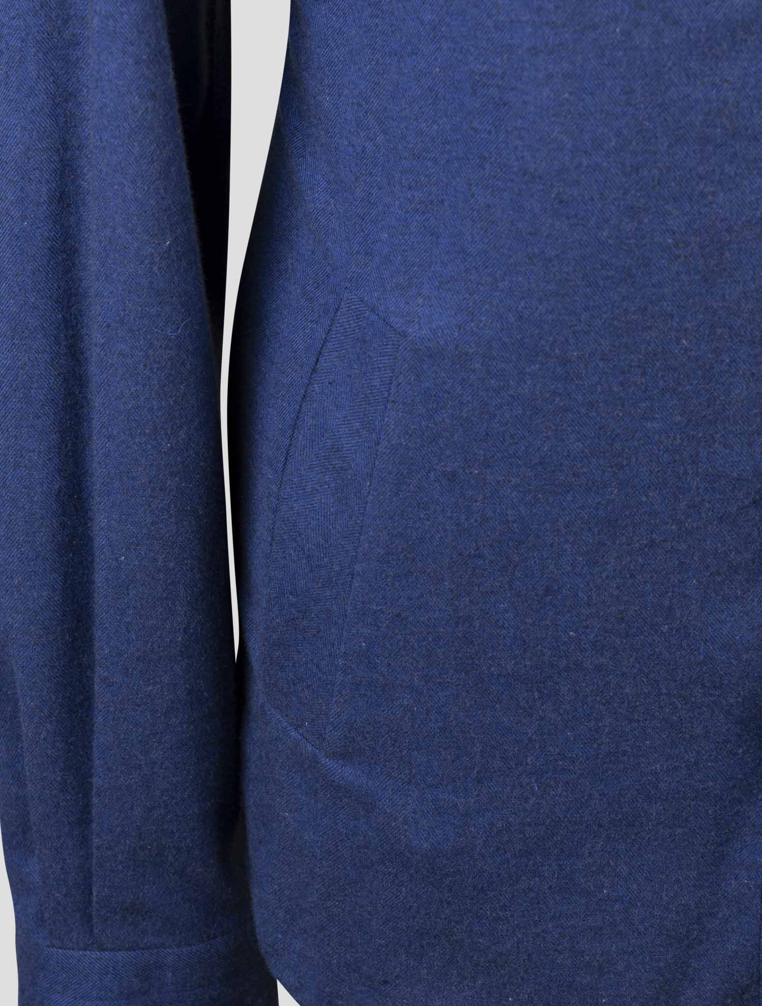 Kiton Blue Cotton Shirt Mariano