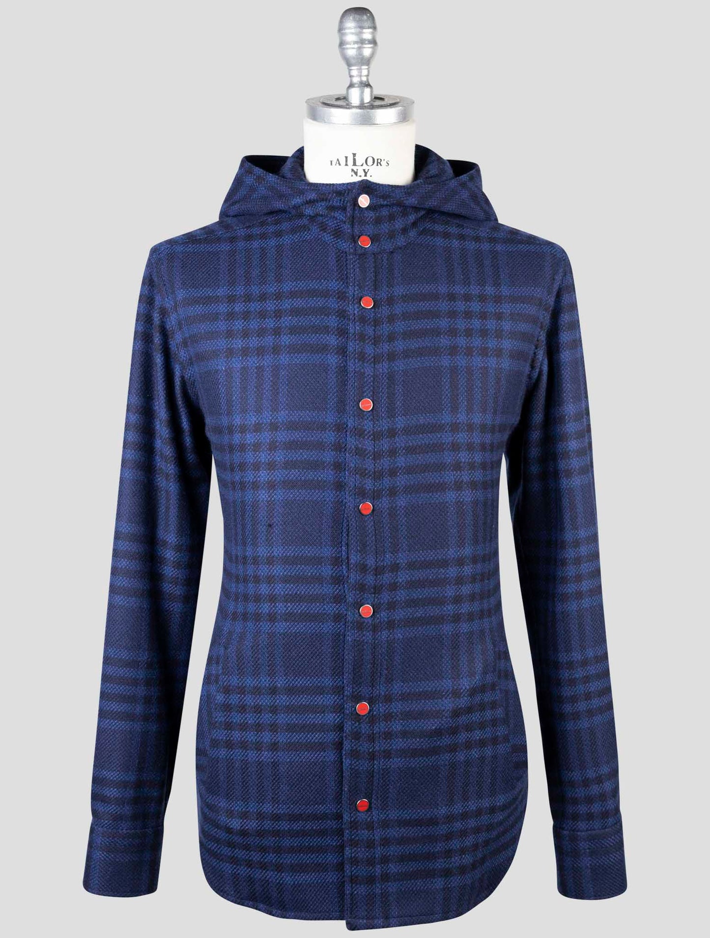 Kiton Blue Cashmere Shirt Mariano