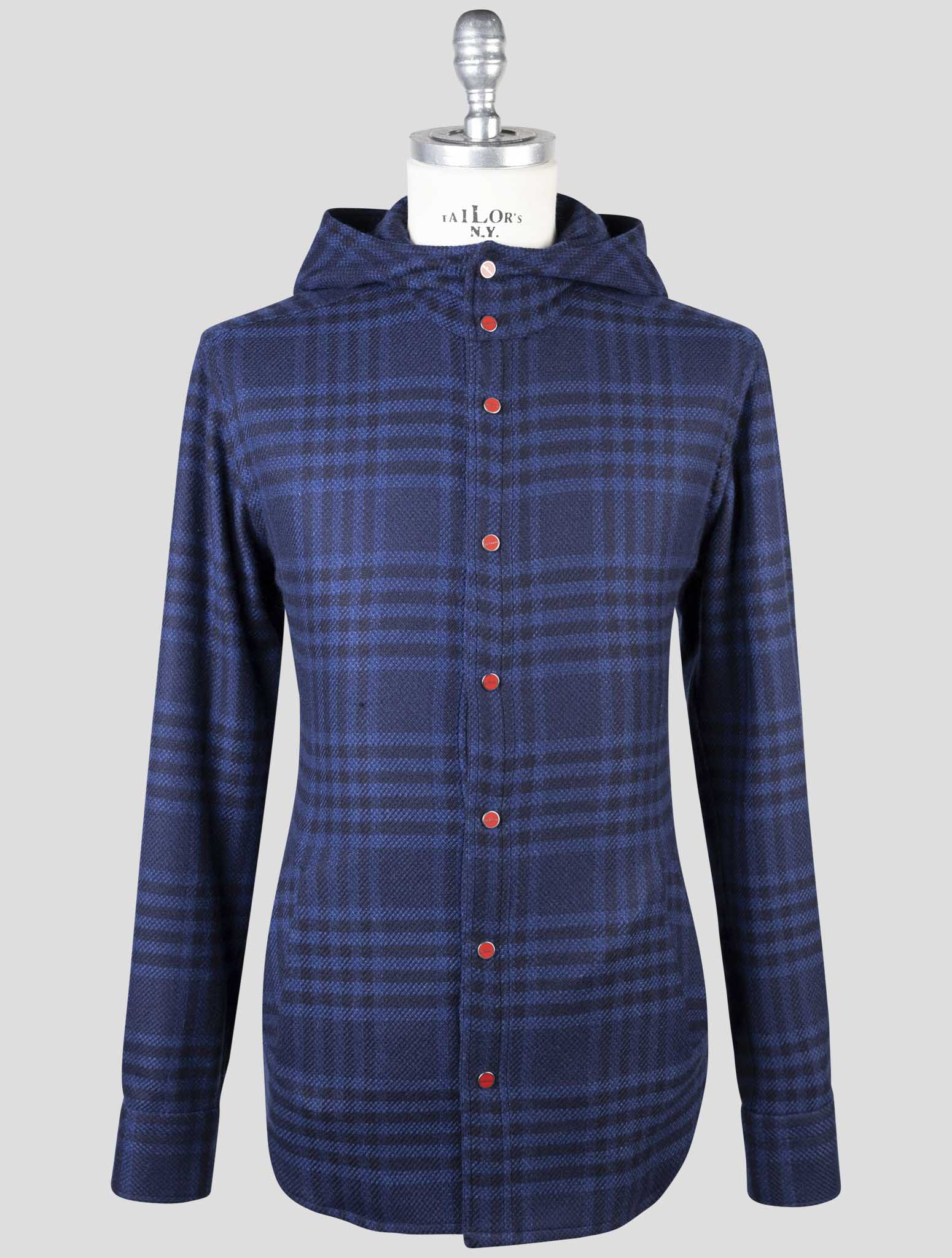 Kiton Blue Cashmere Shirt Mariano