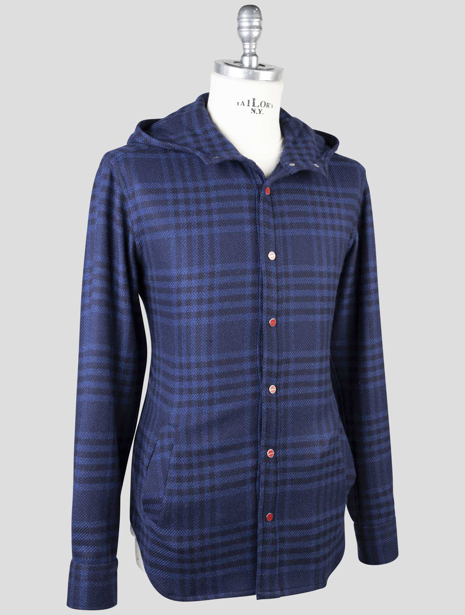 Kiton Blue Cashmere Shirt Mariano