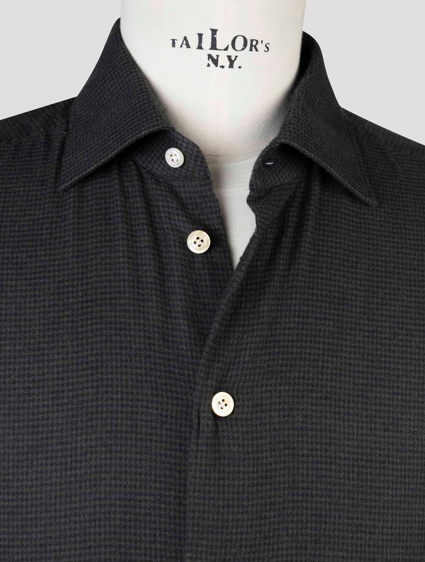 Kiton Blue Green Cotton Shirt