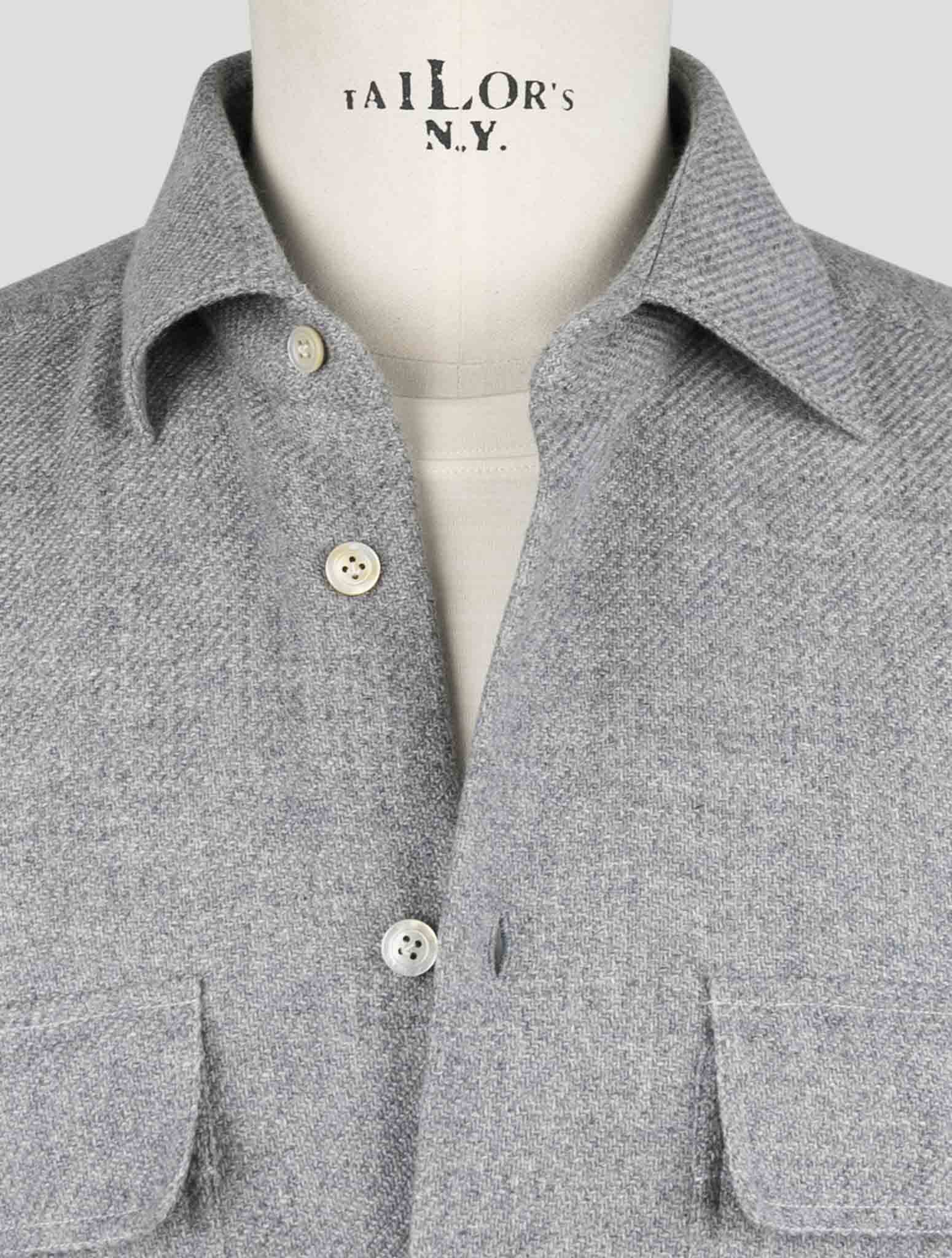 Kiton Gray Cashmere Shirt