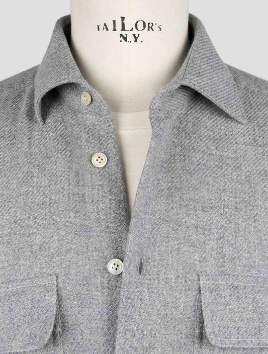 Kiton Gray Cashmere Shirt