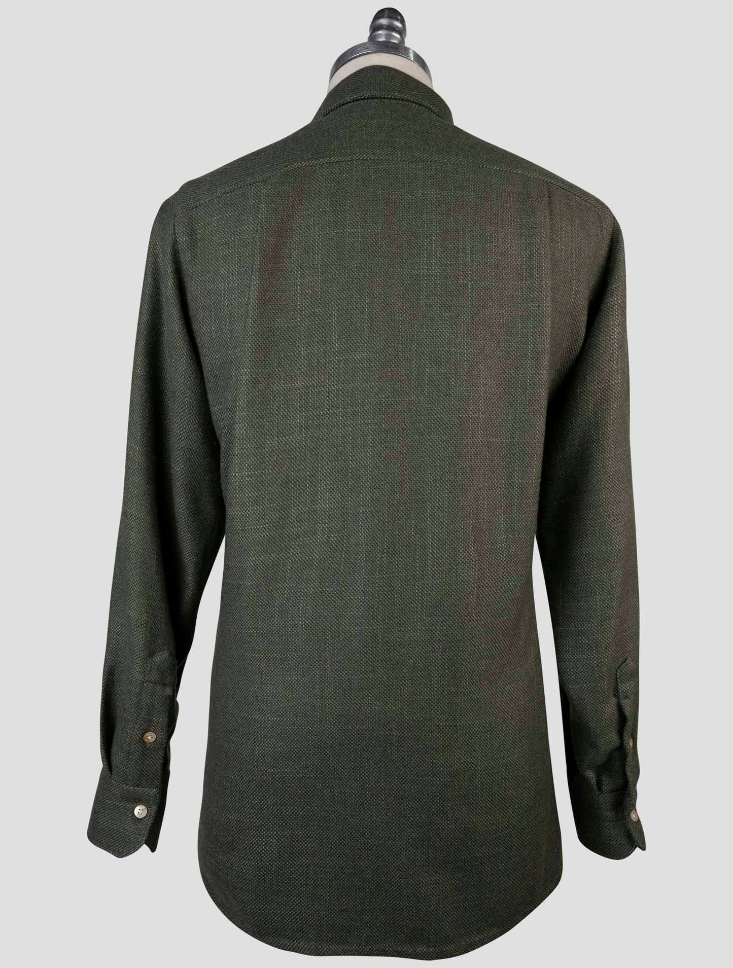 Kiton Green Cashmere Silk Shirt