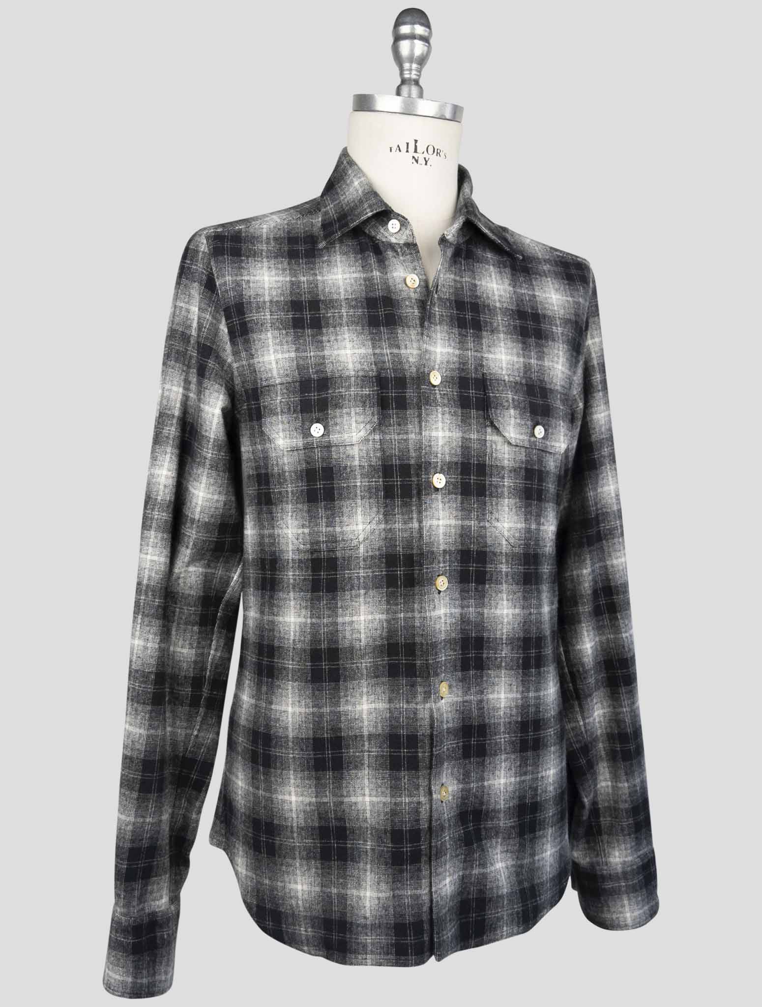 Kiton Gray Cotton Shirt