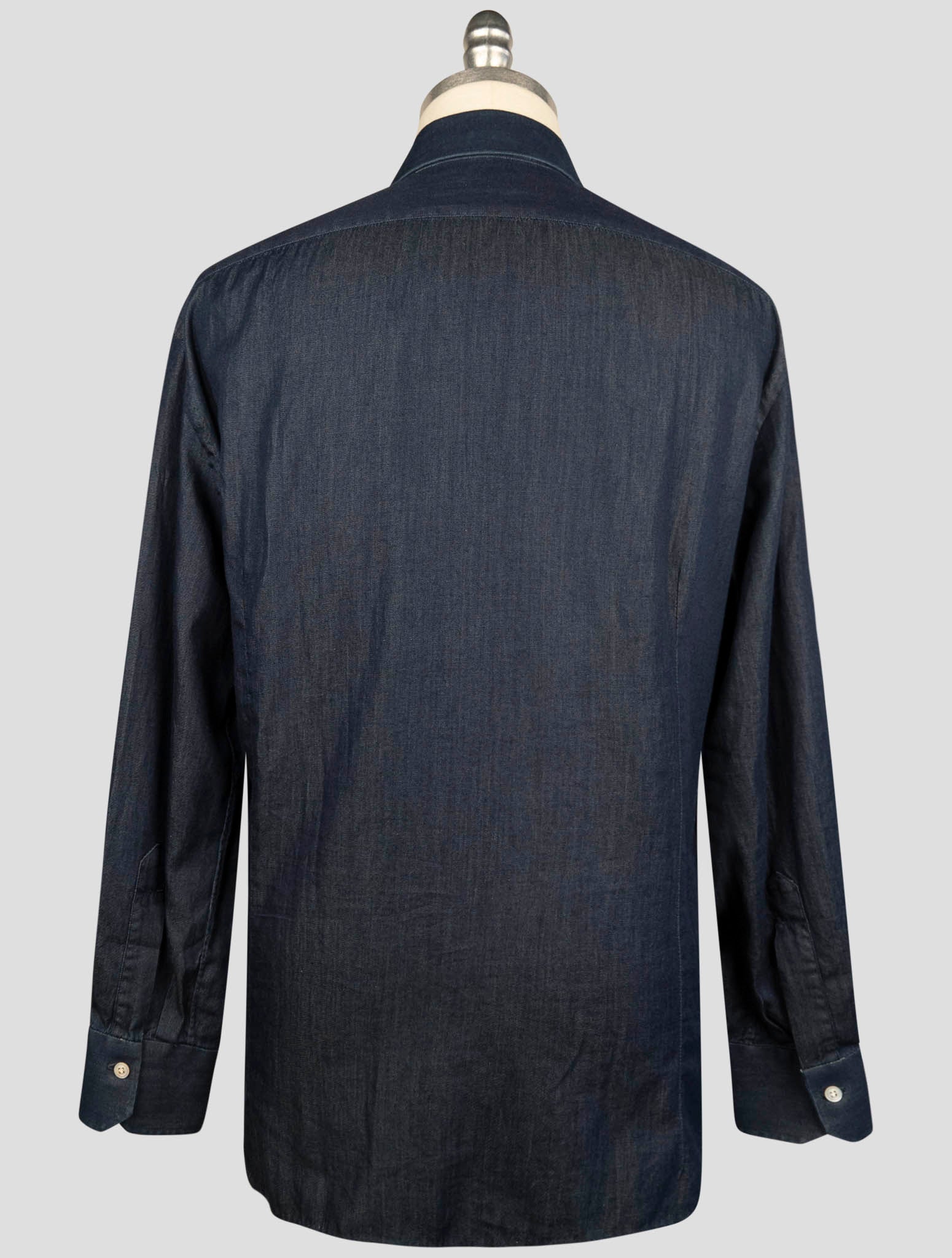 Kiton Blue Cotton Shirt
