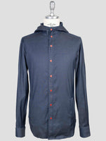 Kiton Blue Cotton Shirt Mariano