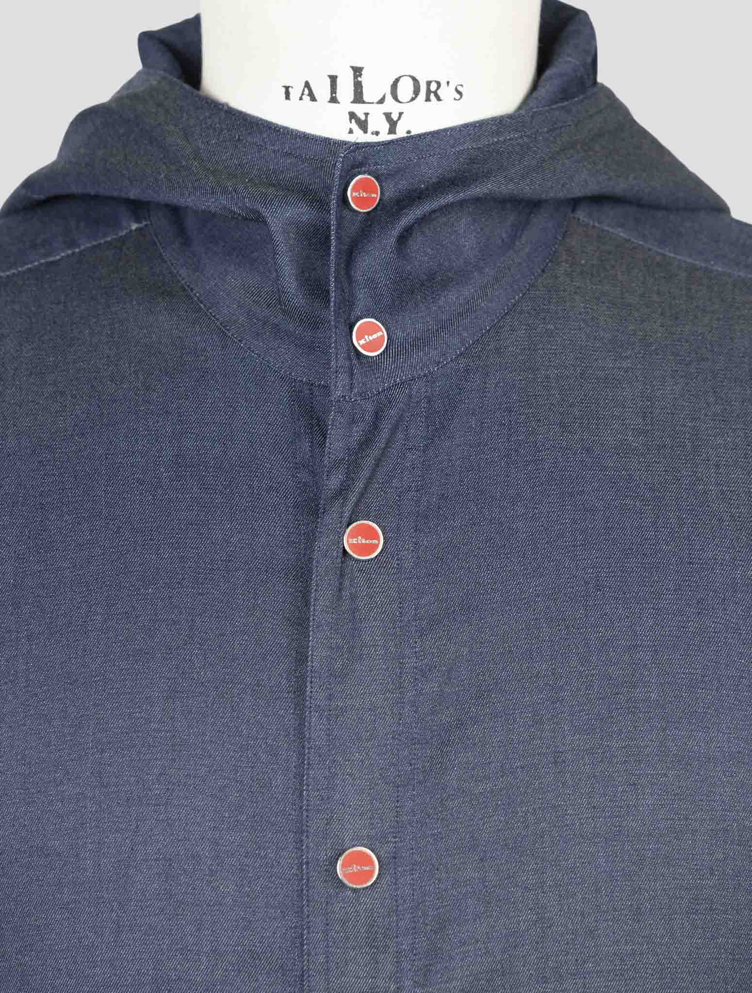 Kiton Blue Cotton Shirt Mariano