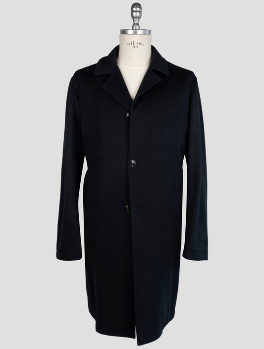 Kiton Blue Cashmere Overcoat
