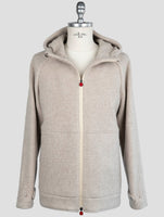 Kiton Beige Virgin Wool Cashmere Ea Coat