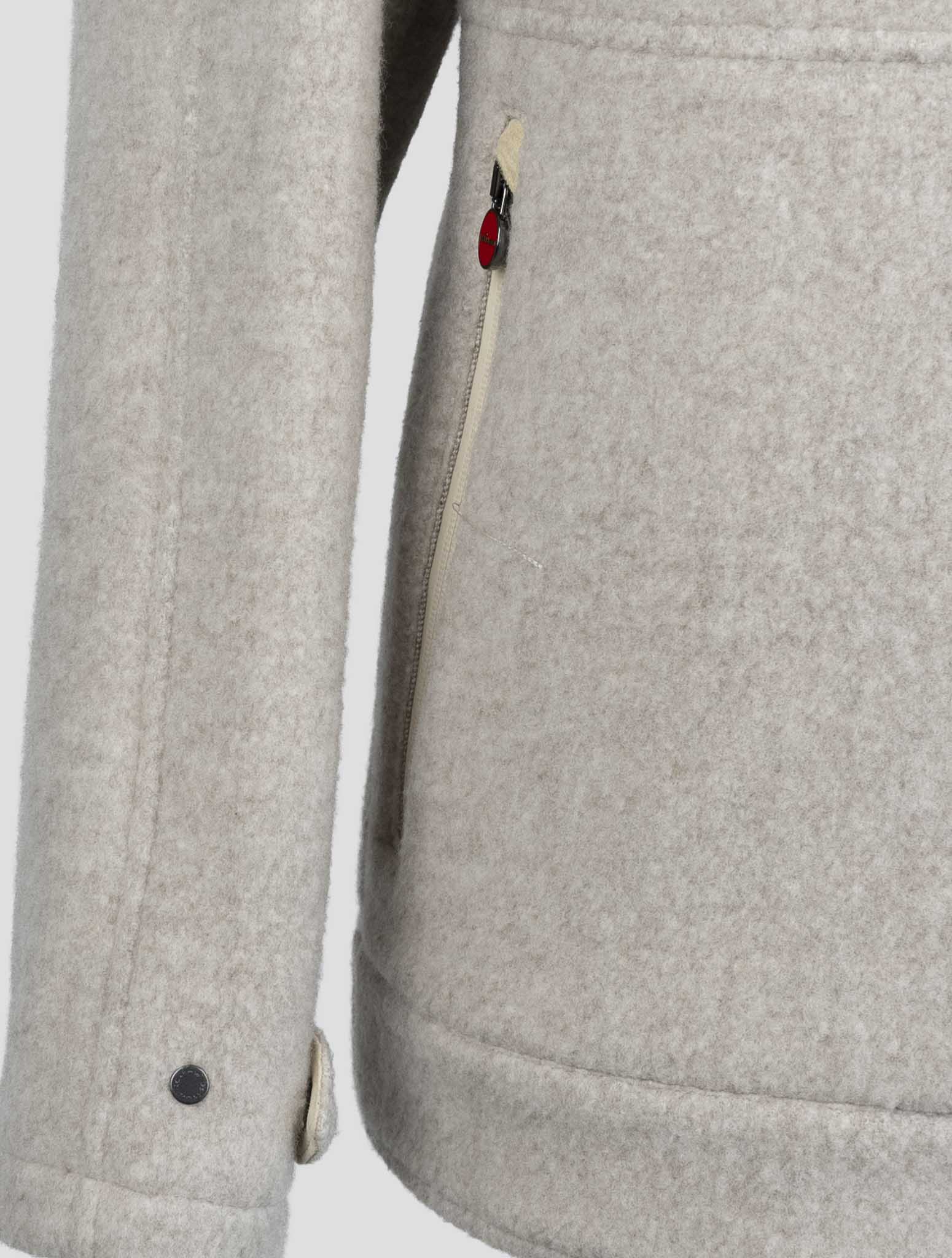 Kiton Beige Virgin Wool Cashmere Ea Coat
