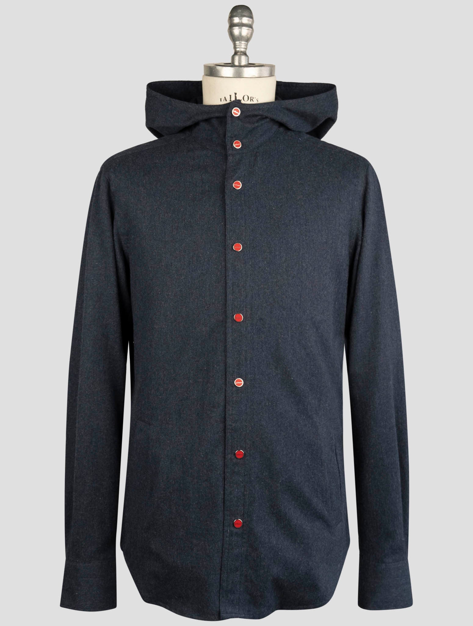 Kiton Blue Cotton Shirt Mariano