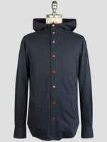 Kiton Blue Cotton Shirt Mariano