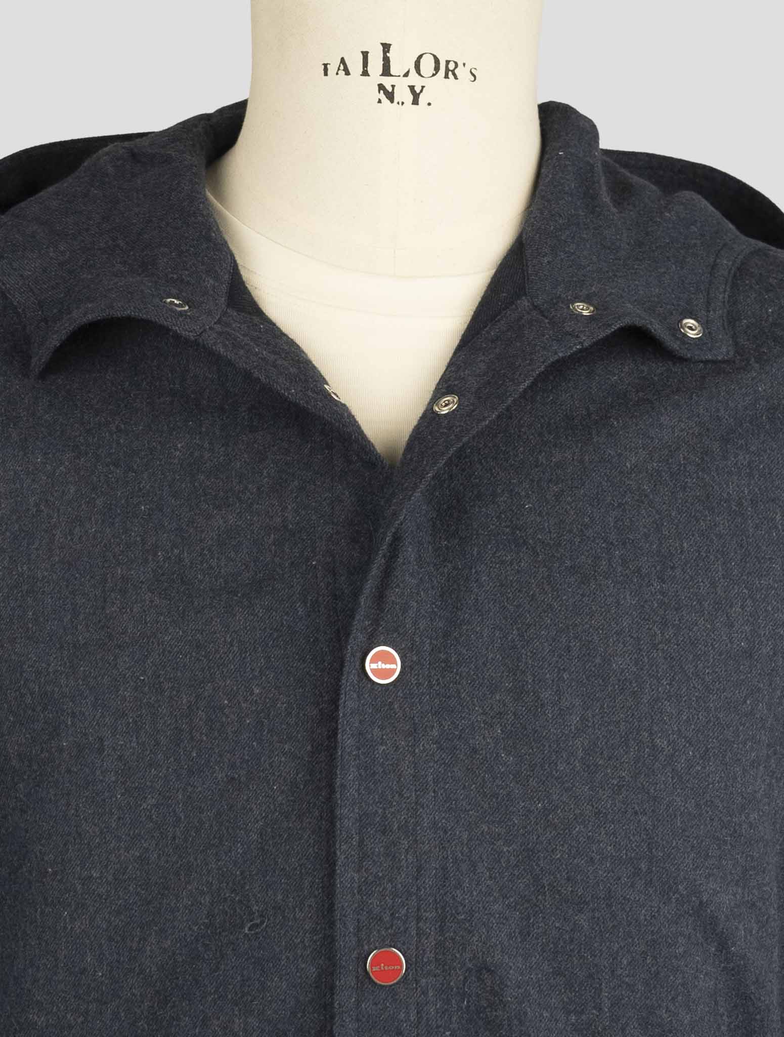 Kiton Blue Cotton Shirt Mariano