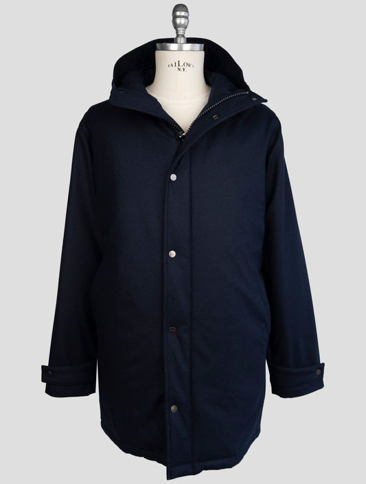 Kiton Blue Cashmere Pa Overcoat