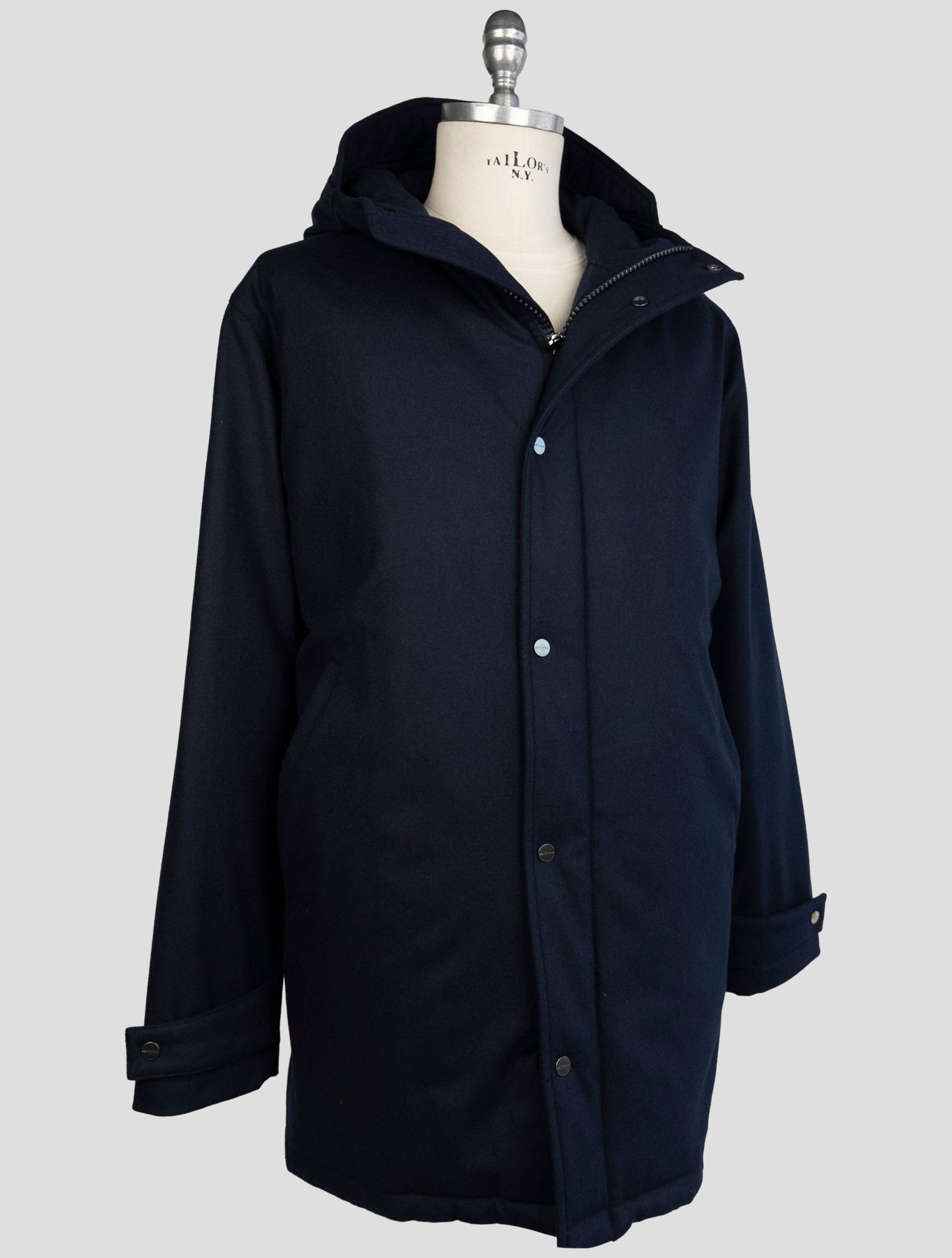 Kiton Blue Cashmere Pa Overcoat