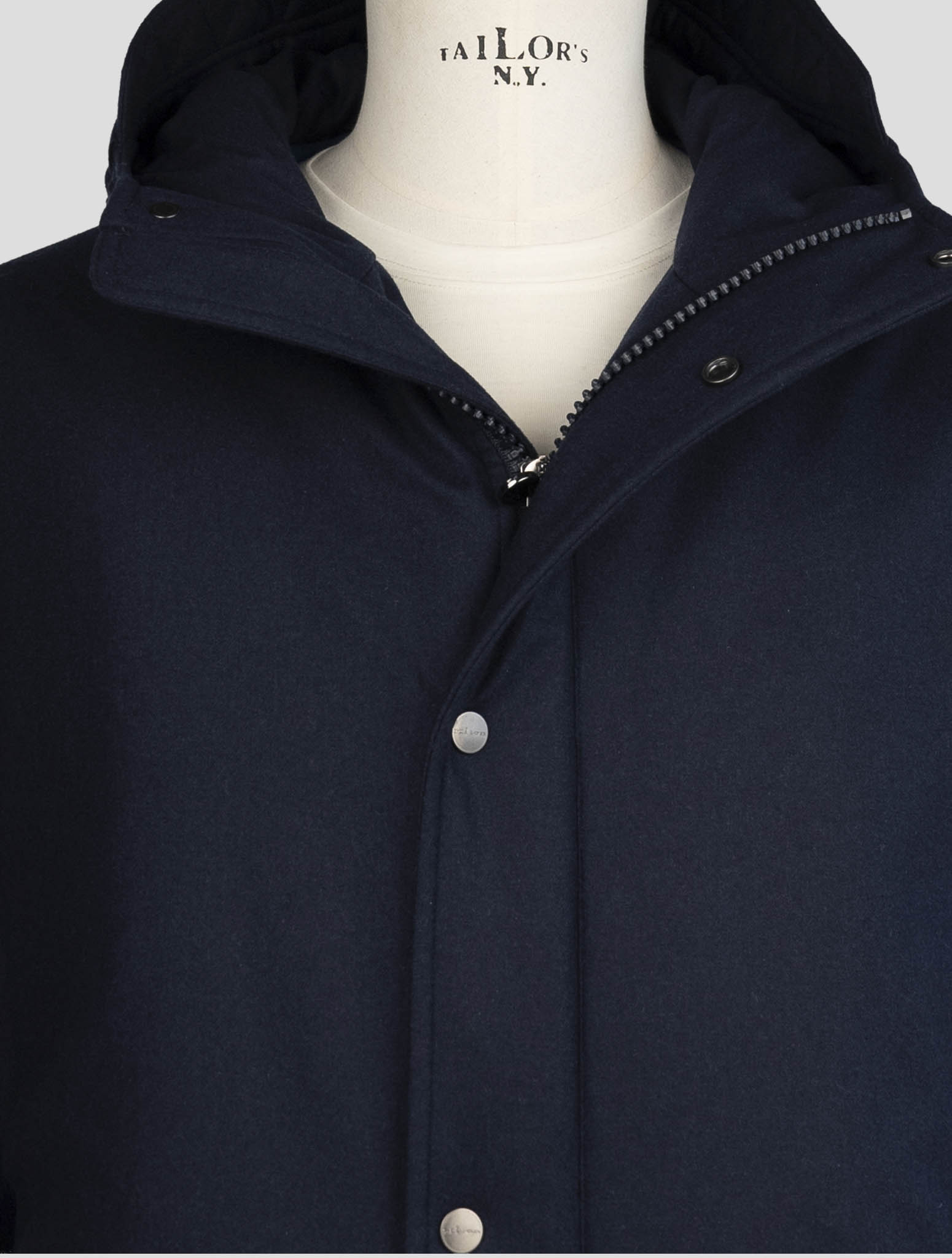 Kiton Blue Cashmere Pa Overcoat