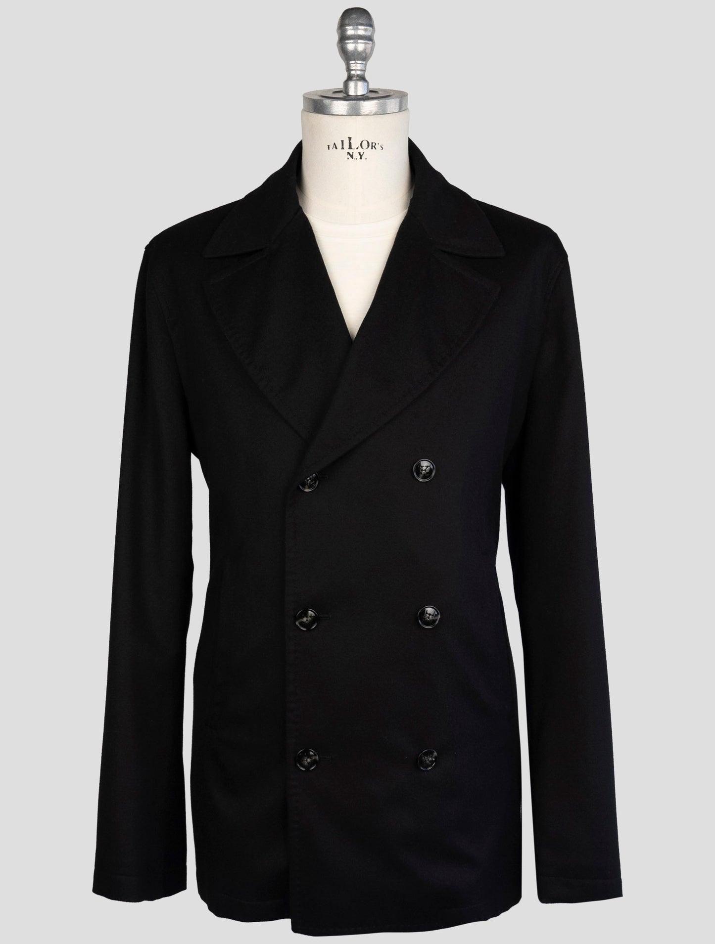 Kiton Black Cashmere Coat