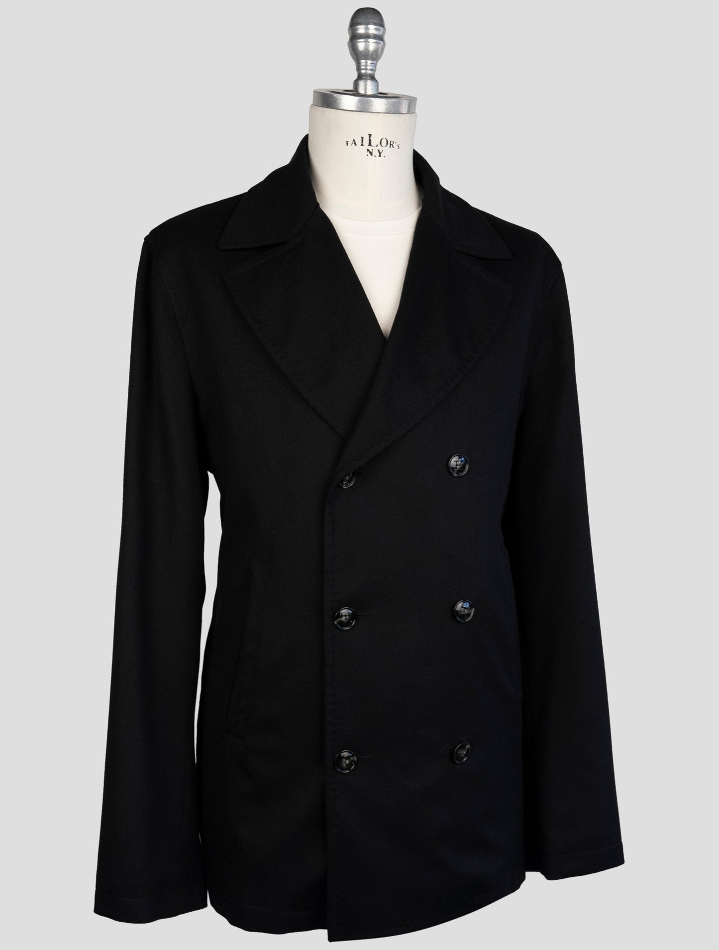 Kiton Black Cashmere Coat