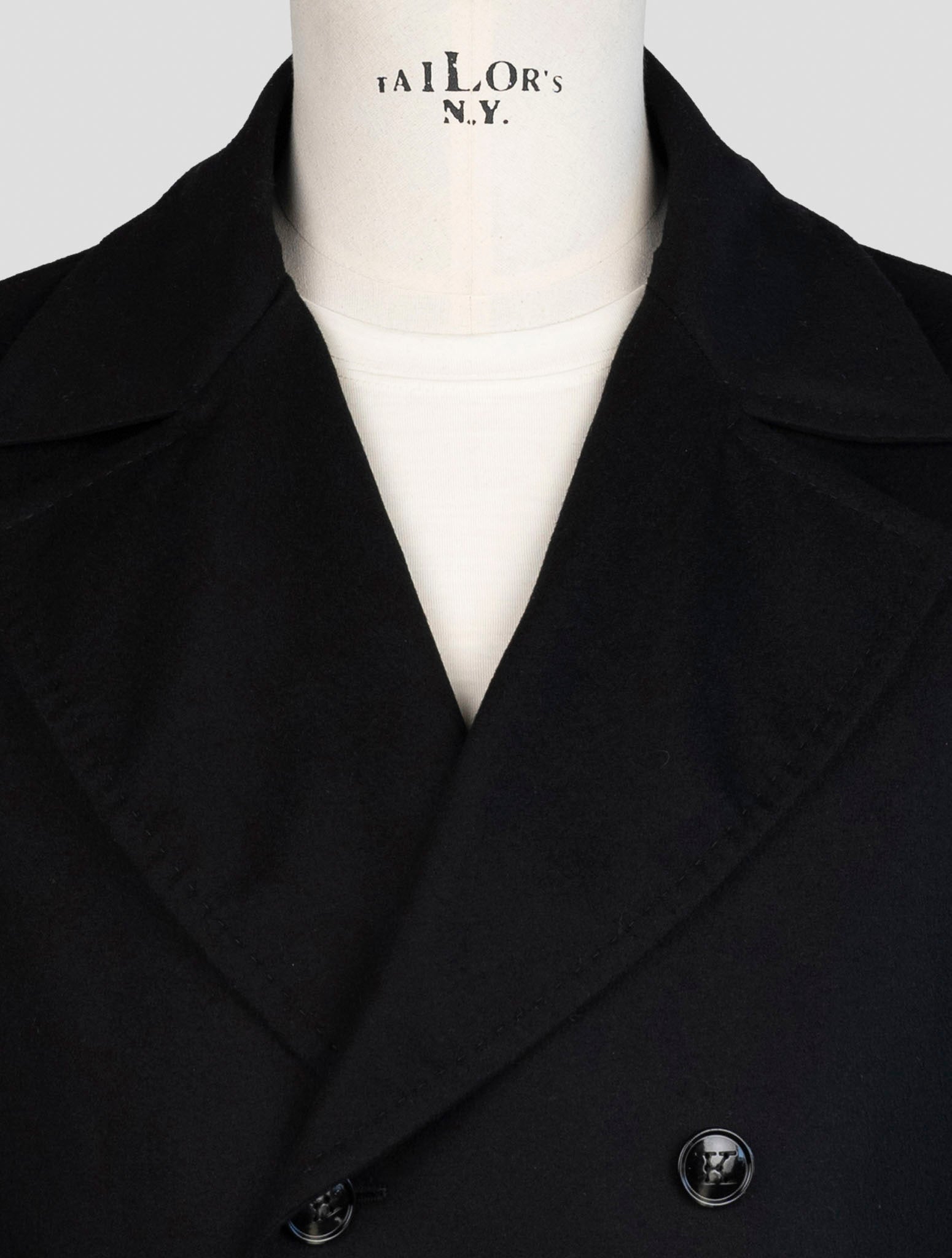 Kiton Black Cashmere Coat