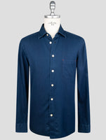 Kiton Blue Cotton Shirt