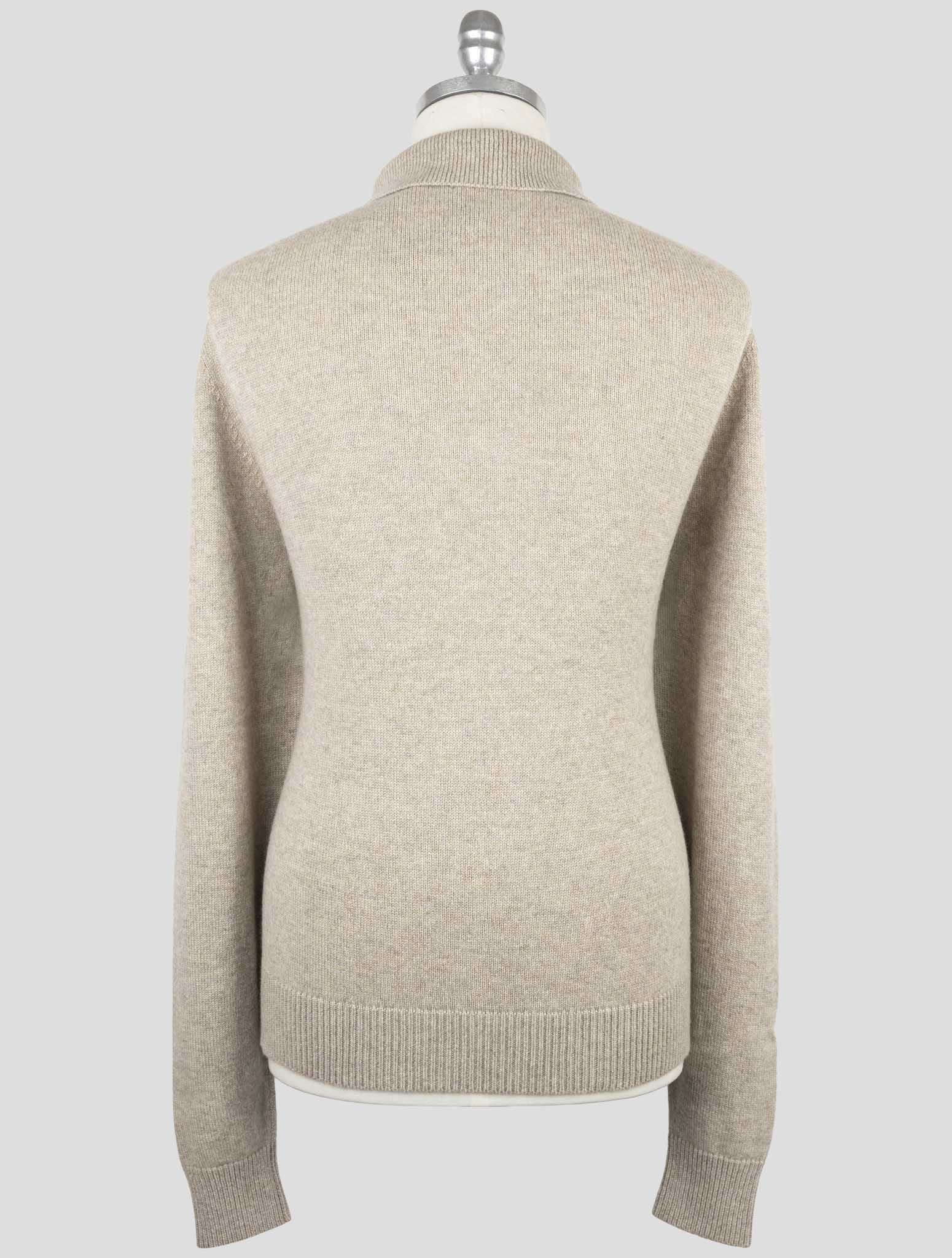Kiton Beige Cashmere Sweater Polo