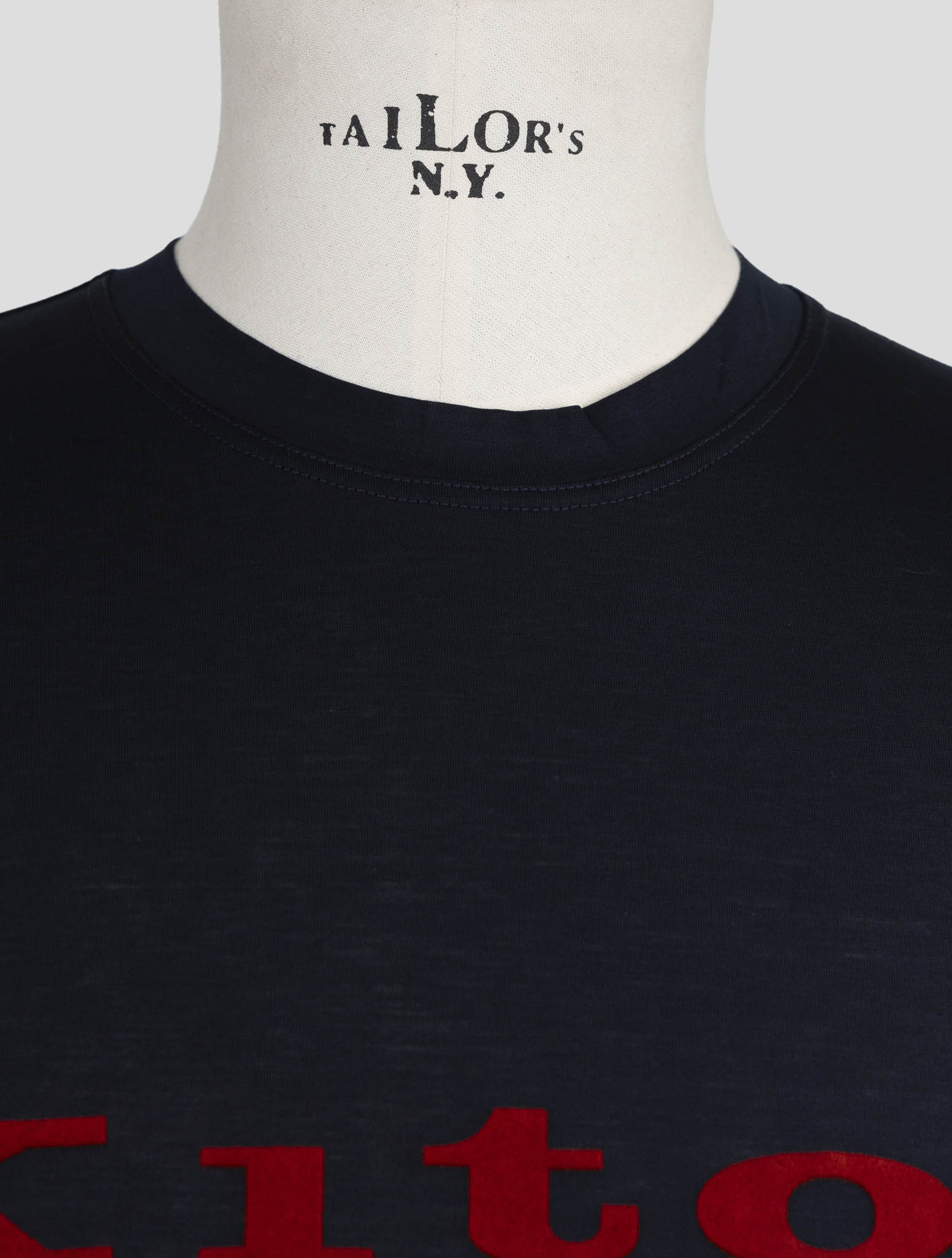 Kiton Blue Cotton T-Shirt