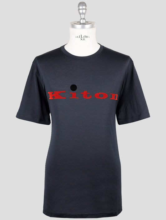 Kiton Blue Cotton T-Shirt