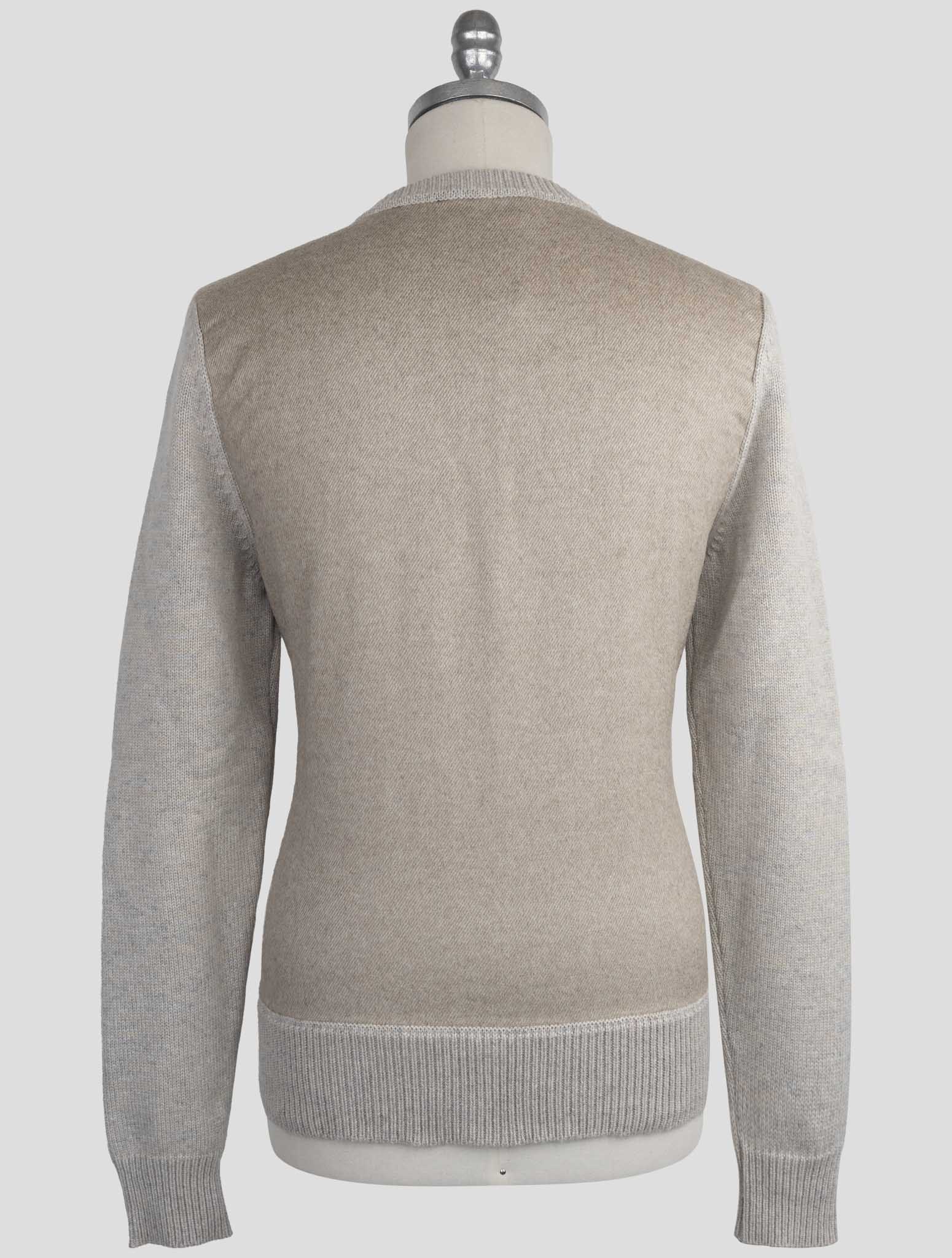 Kiton Beige Cashmere Mink Silk Sweater Crewneck