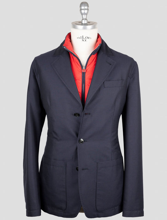 Kiton Blue Cashmere Pa Coat