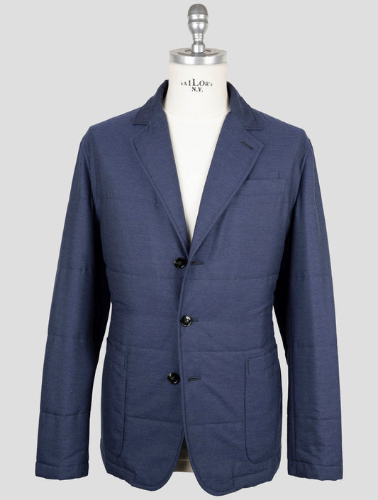 Kiton Blue Cashmere Pa Handmade Coat