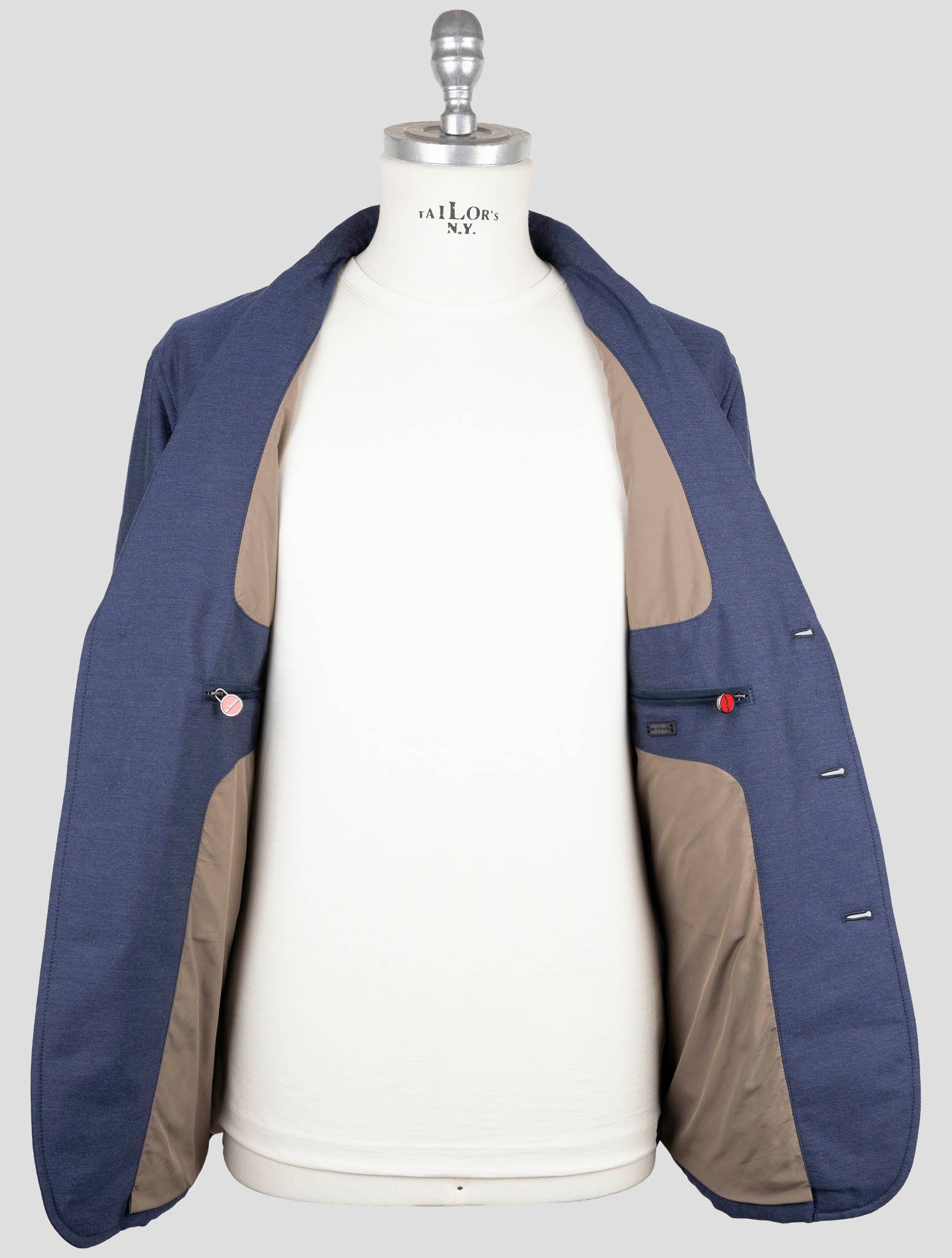 Kiton Blue Cashmere Pa Coat
