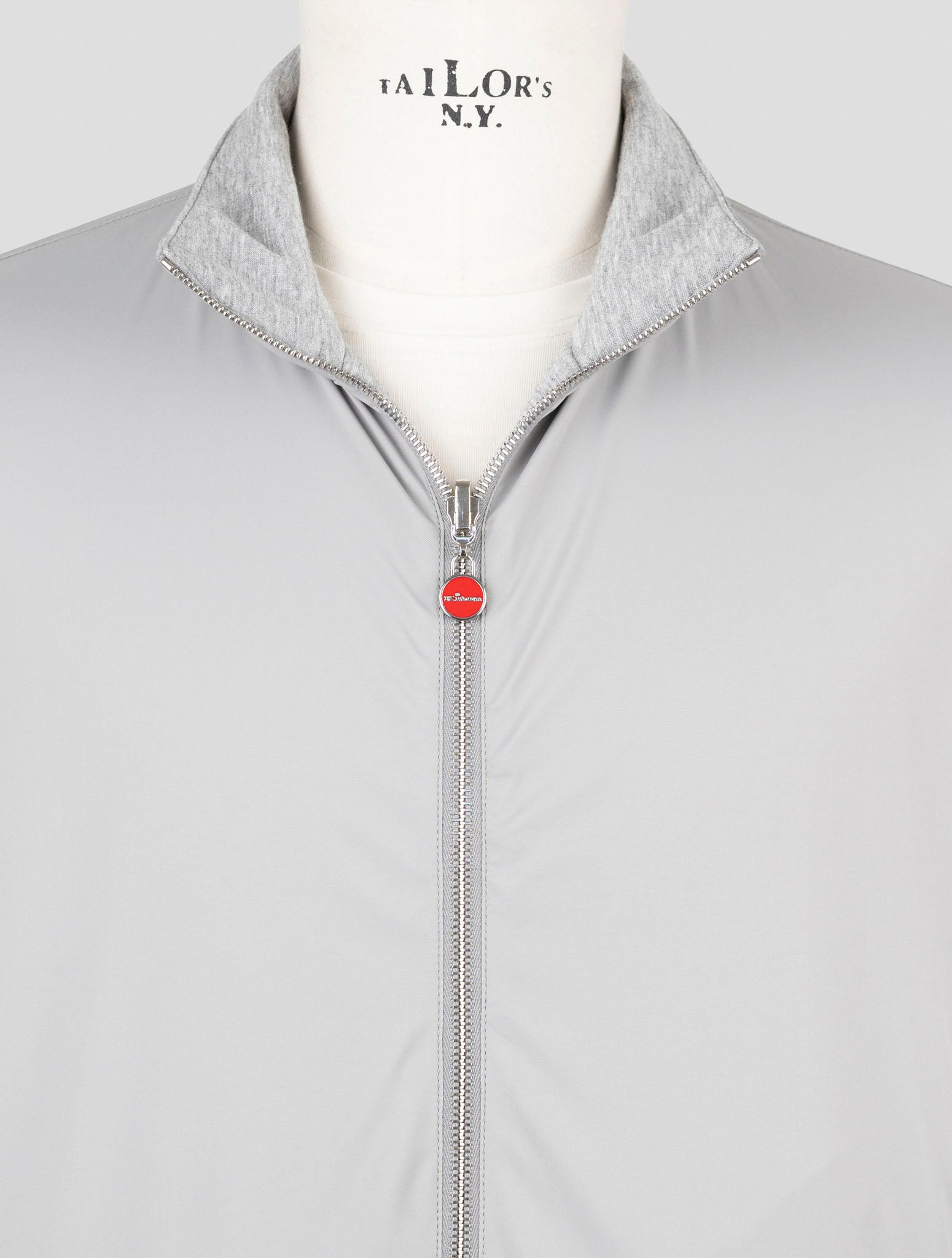 Kiton Gray Pa Modal Cashmere Reverse Coat