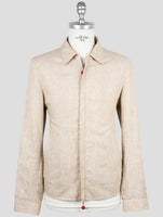 Kiton Red Beige Linen Pa Reverse Coat